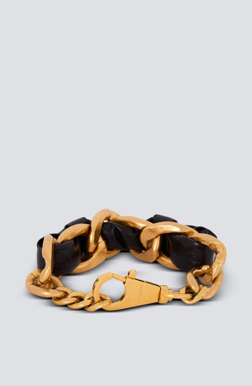 Balmain Soft Chain Leather Bracelet