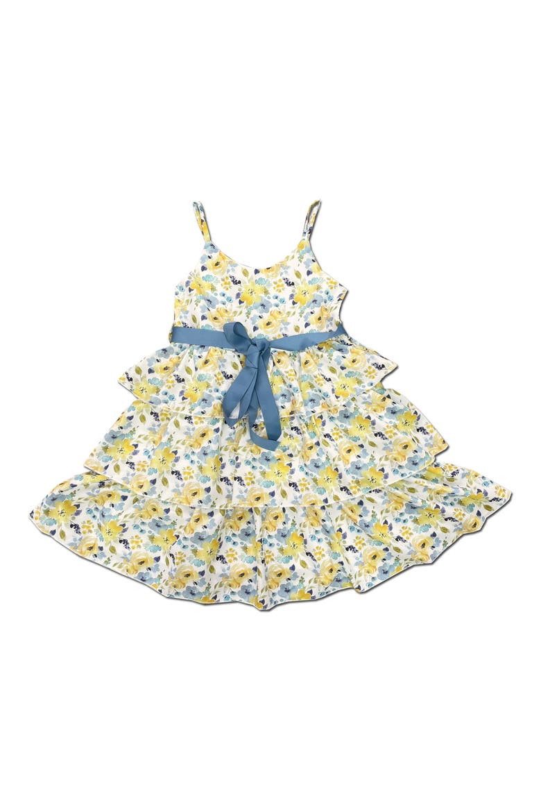 Kids' June Tie Waist Dress, Main, color, YELLOW