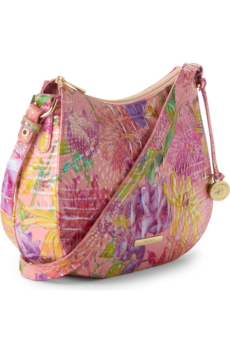 Brahmin Shayna Croc Embossed Leather Crossbody Bag, Alternate, color,