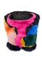 Rainbow Faux Fur Dog Coat