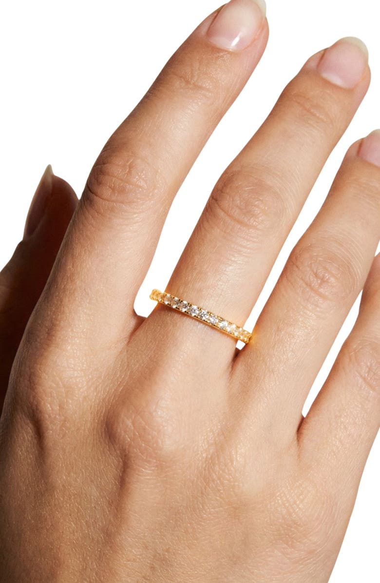 The M Jewelers The M Essential Pavé Band, Alternate, color, Gold