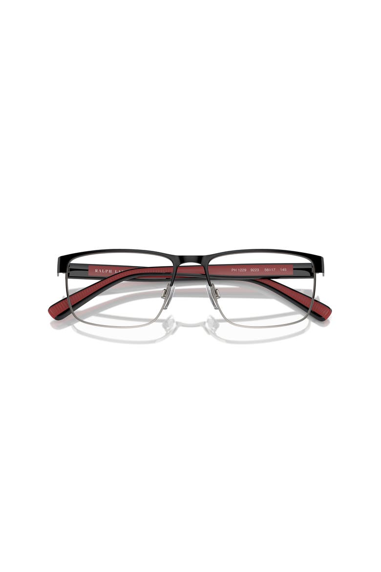 54mm Rectangle optical glasses, Alternate, color, Black