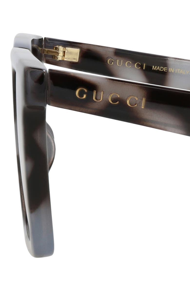 Gucci 55mm Square Sunglasses, Alternate, color, Grey Grey Brown