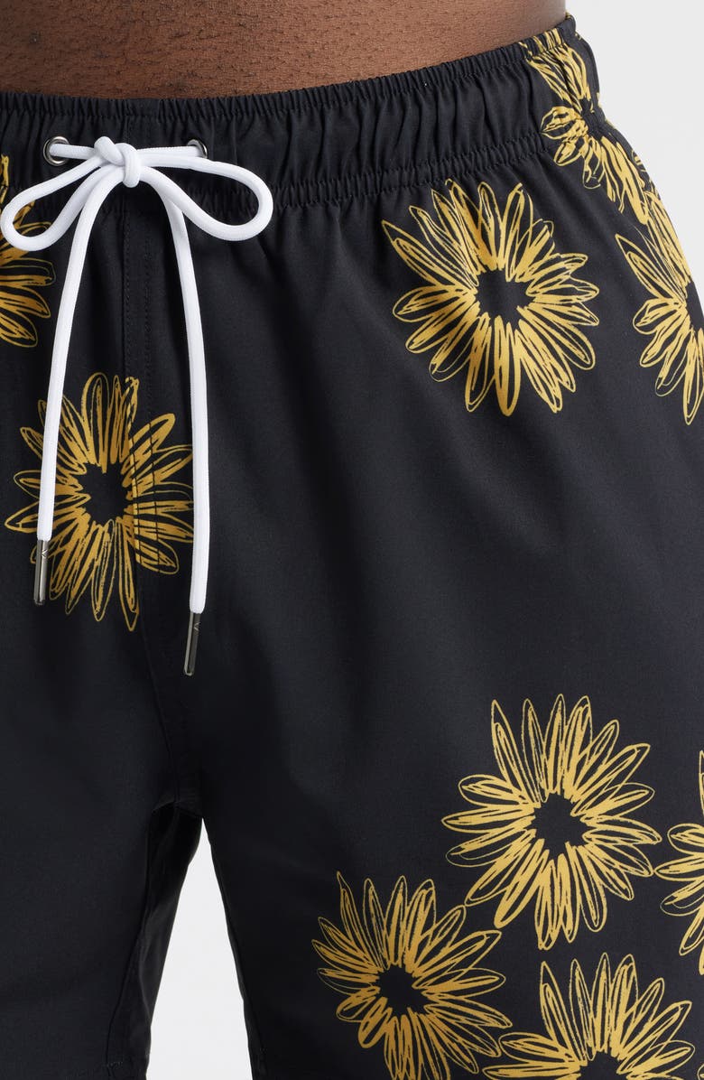 MAVRANS Sunflower Swim Trunks, Alternate, color, Black
