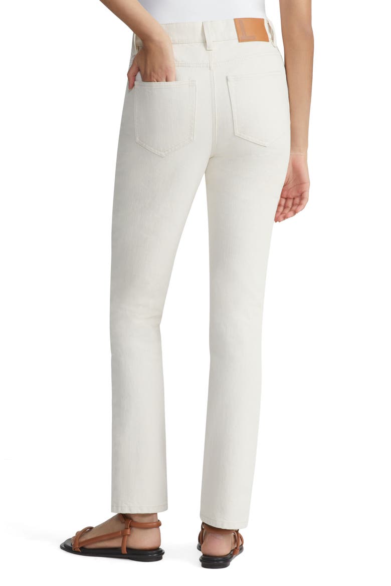 Reeve High Waist Ankle Straight Leg Jeans, Alternate, color, WASHED ECRU