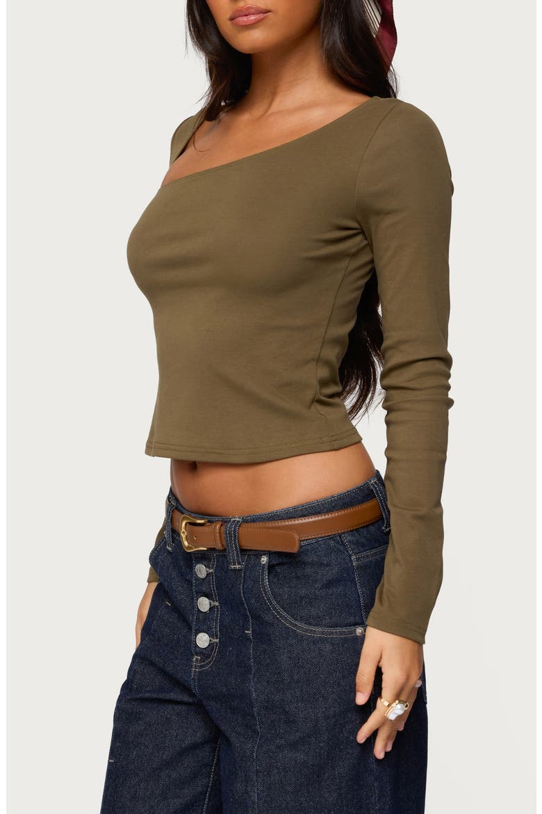 Rion Asymmetric Neck Top, Alternate, color, OLIVE