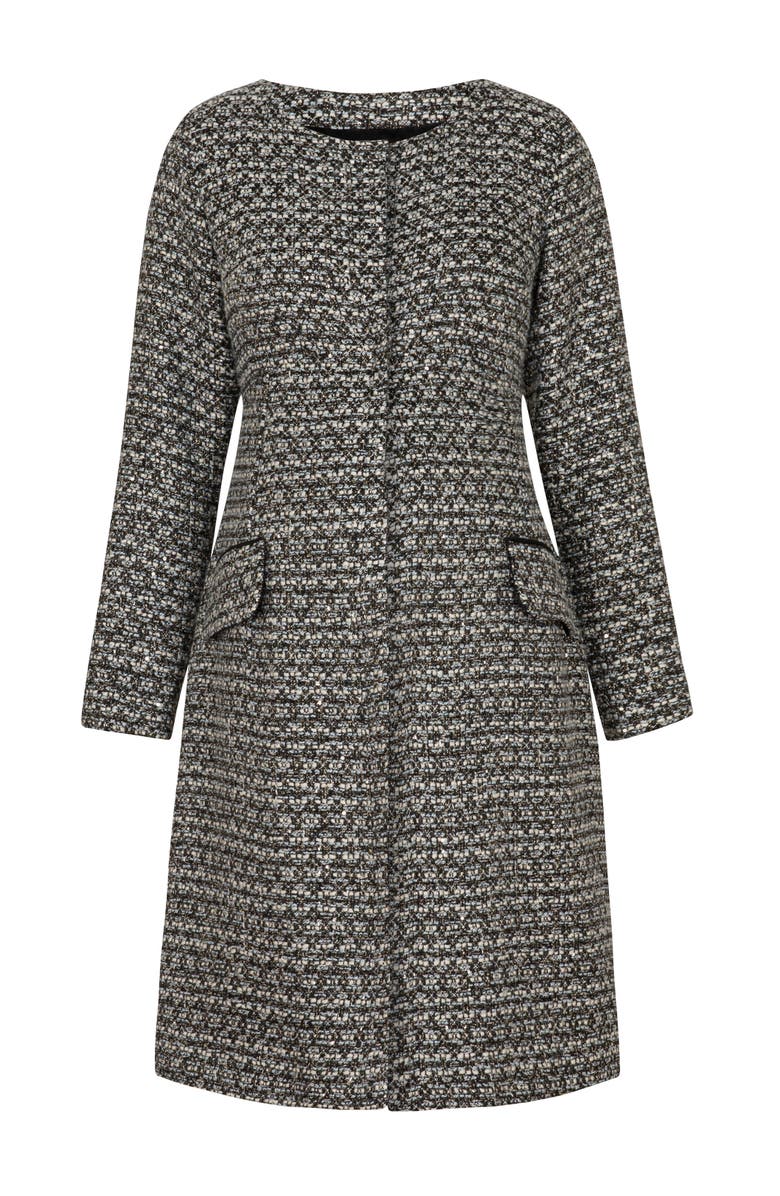 Tiffany Rose Maternity Verity Boucle Maternity Coat, Alternate, color, Snow Forest