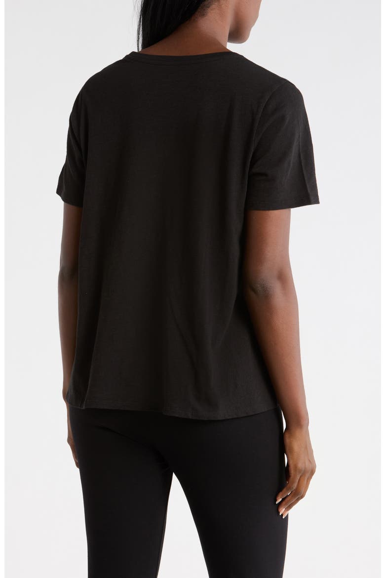 Crewneck Short Sleeve Organic Cotton T-Shirt, Alternate, color, BLACK