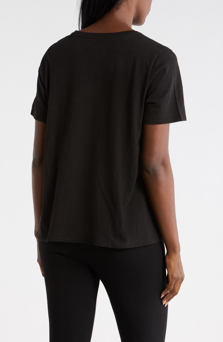 Eileen Fisher Crewneck Short Sleeve Organic Cotton T-Shirt, Alternate, color, Black