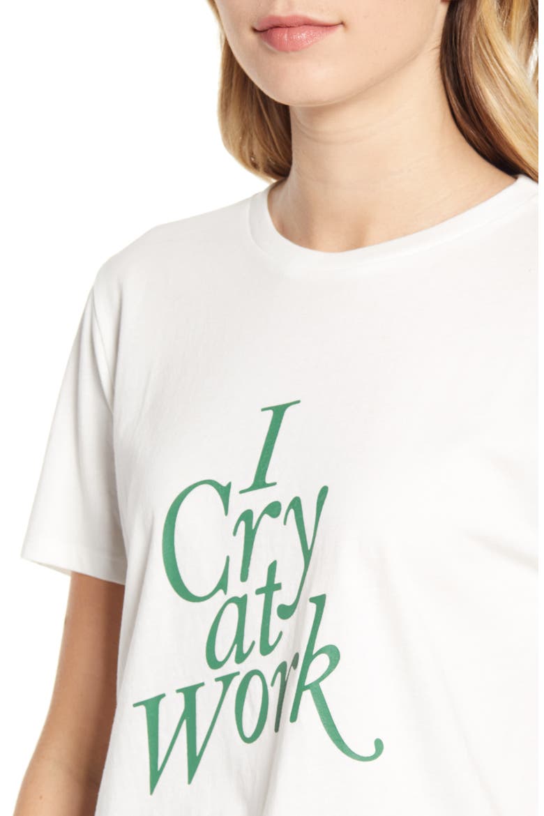 I Cry at Work Tee, Alternate, color, IVORY