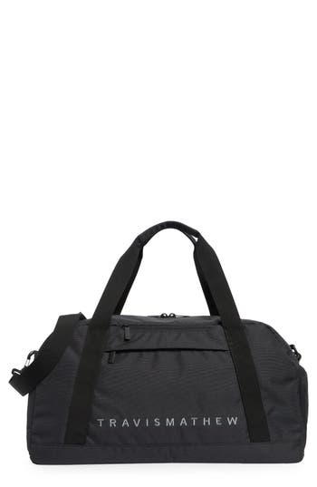 Travismathew Red Ocean Walk Duffle Bag In Black