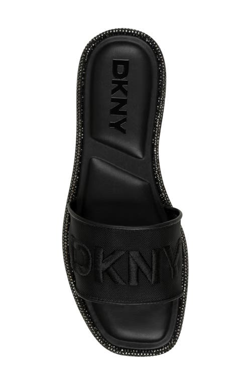 Dkny Badin Logo Slide Sandal In Black