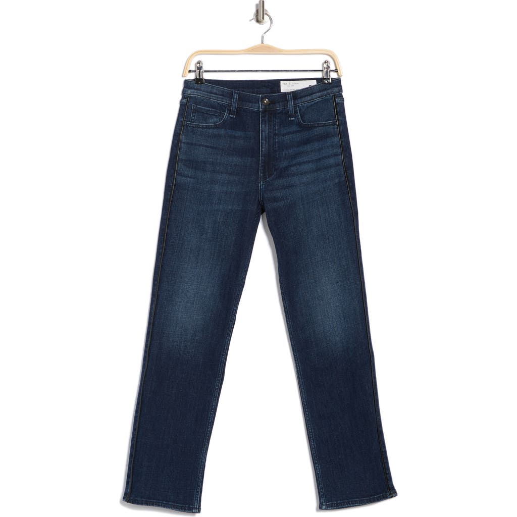 Rag & Bone Hattie Mid Rise Straight Leg Jeans In Darkwash