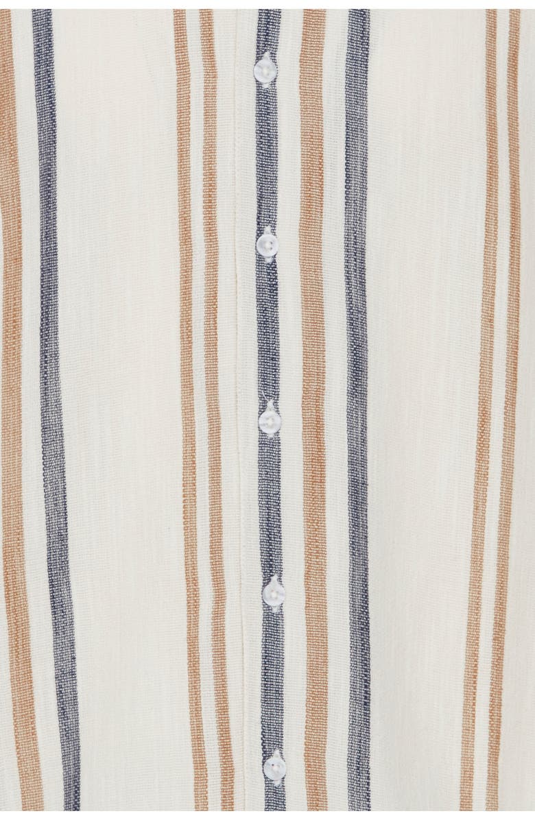 !SOLID Isai Stripe Linen Blend Camp Shirt, Alternate, color, Oatmeal