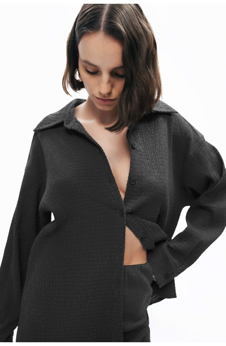 Nocturne Crumpled Fabric Draped Shirt, Alternate, color, 