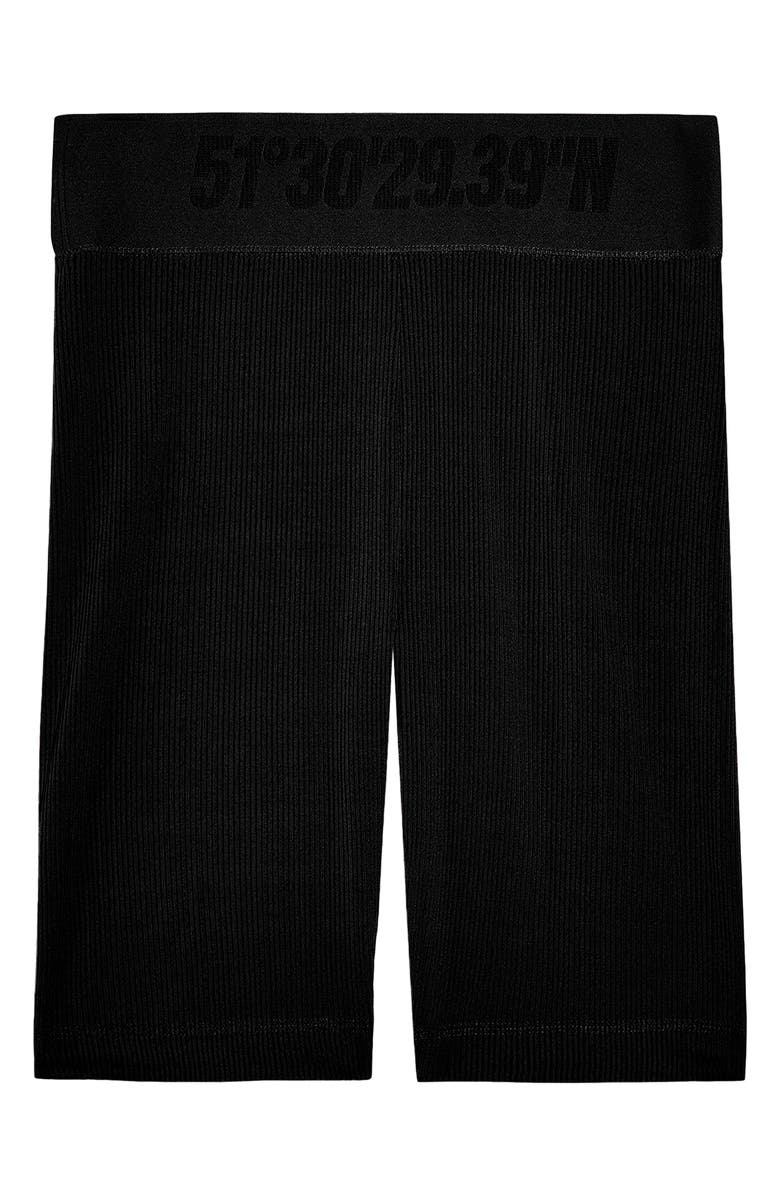 Topshop Ribbed Bike Shorts, Alternate, color, 