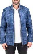 Maceoo Denim Effect Suede Jacket