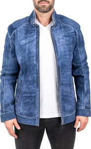 Maceoo Denim Effect Suede Jacket