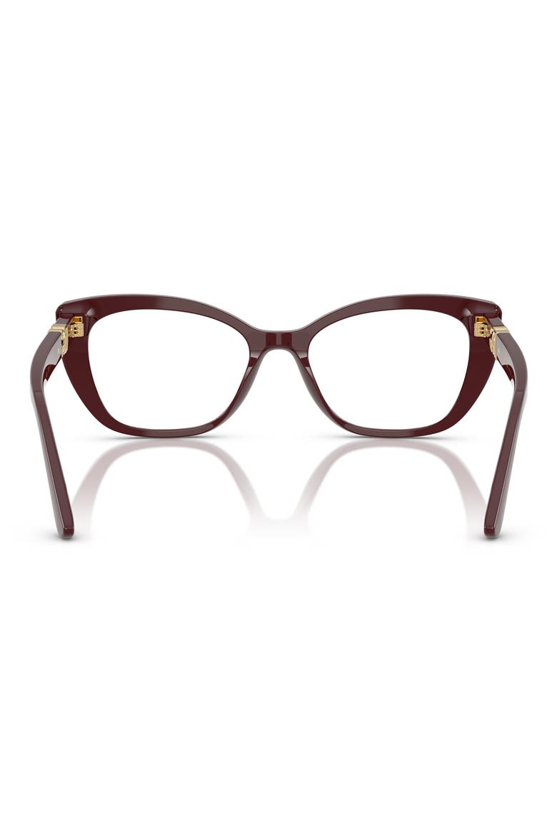 54mm Cat Eye Optical Glasses, Alternate, color, BORDEAUX