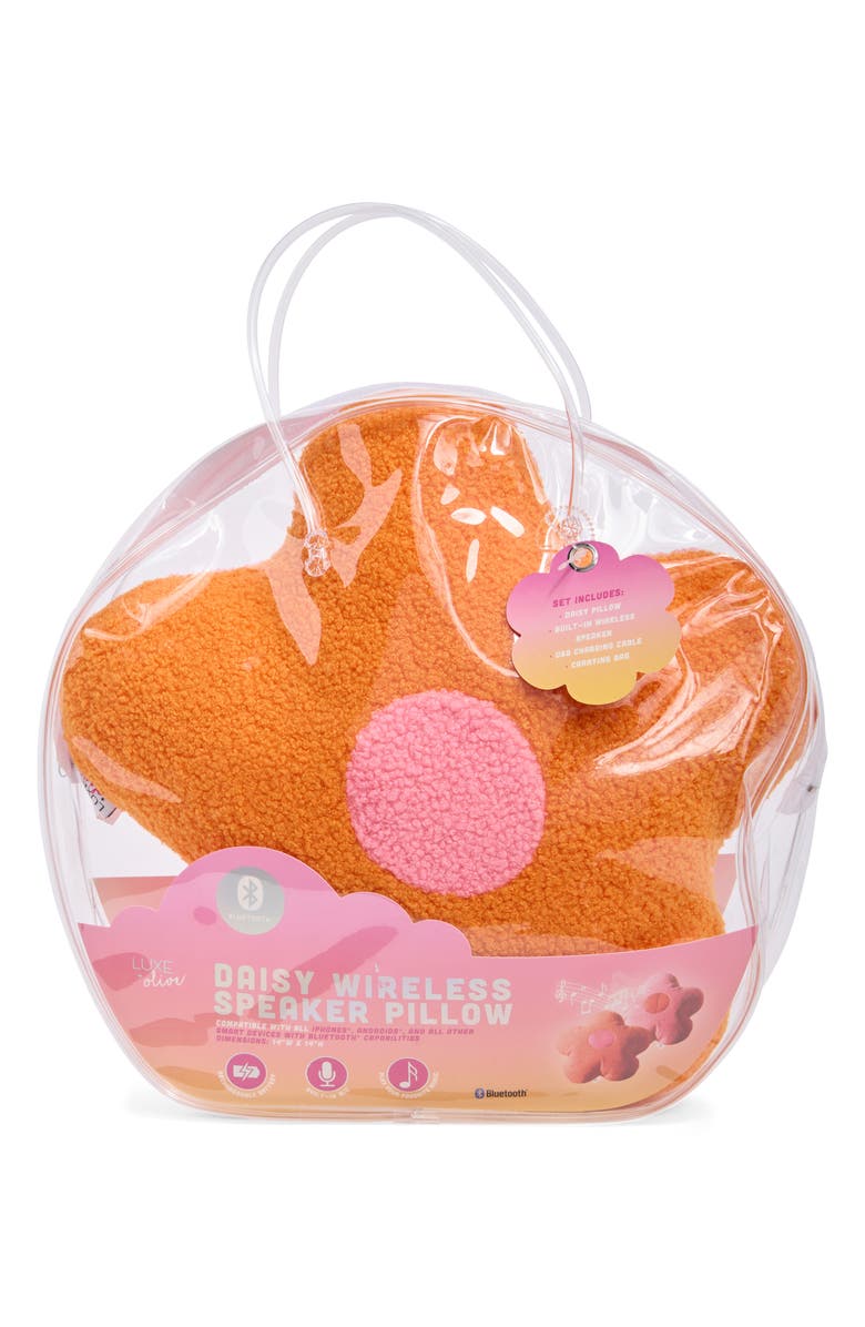 Luxe + Olive Kids' Daisy Plush Speaker Pillow, Alternate, color, 