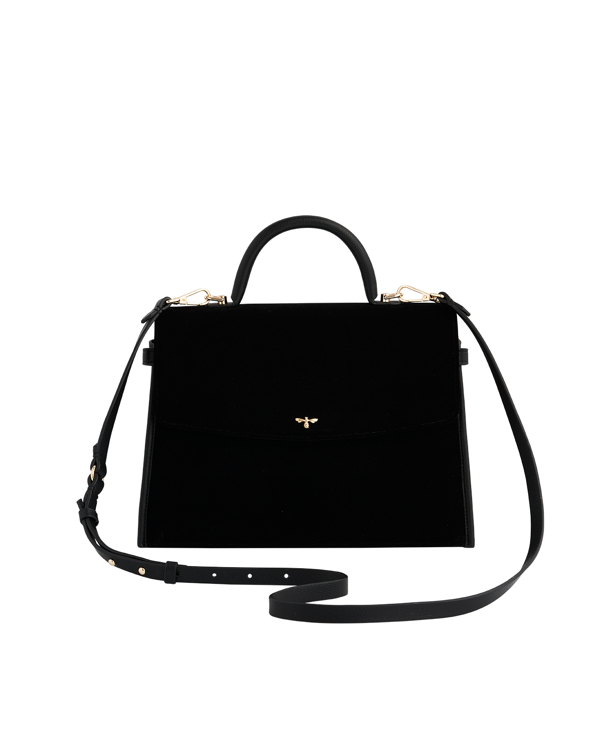 Fable England Black Structured Medium Tote, Main, color, Black