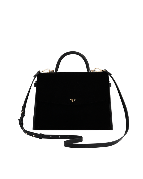 Black Structured Medium Tote