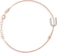 MESHMERISE Diamond Initial Bezel Bracelet