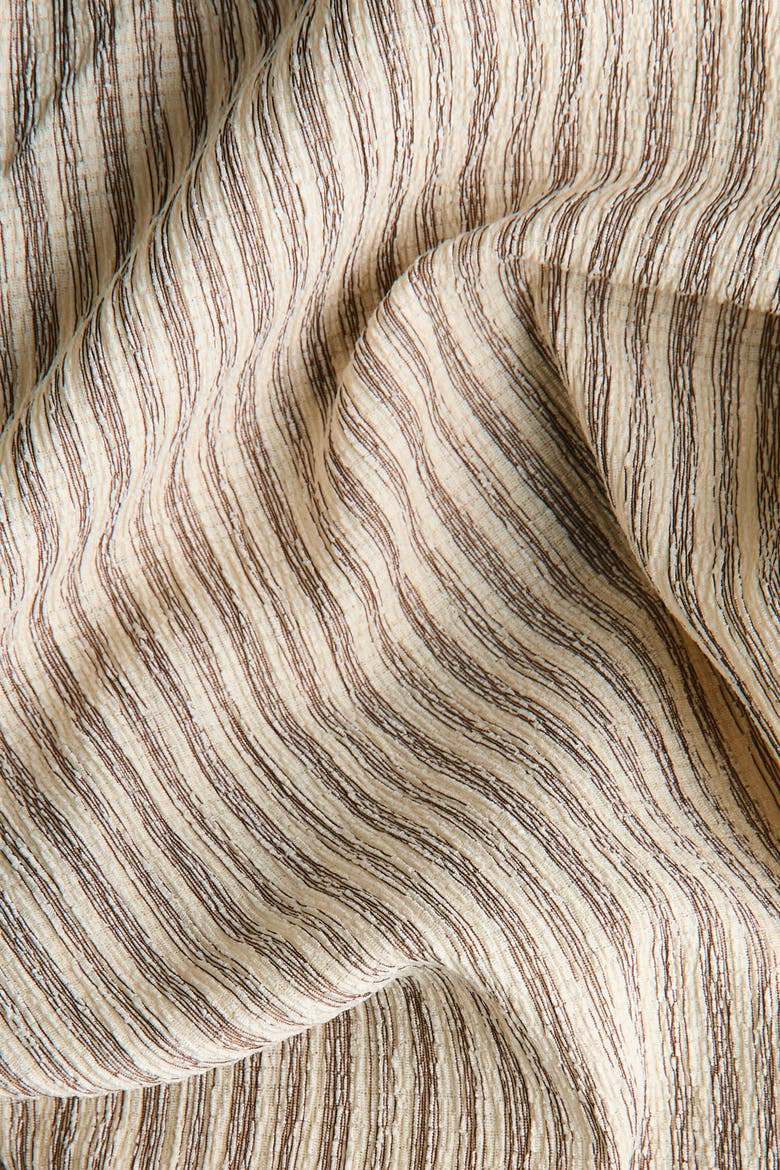 Mama Textured Drawstring Trousers, Alternate, color, Light beige/striped