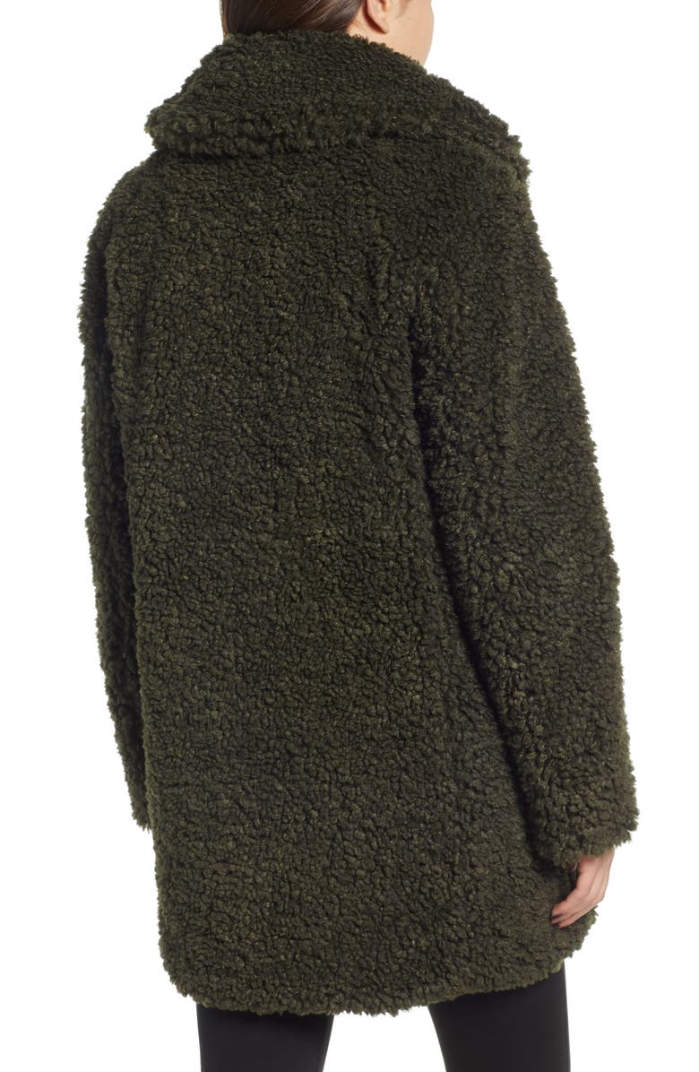 Kensie Faux Shearling Coat, Alternate, color, 
