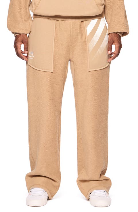 Reverse Knit Wide Leg Sweatpants