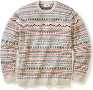 Marine Layer Fair Isle Organic Cotton Blend Crewneck Sweater