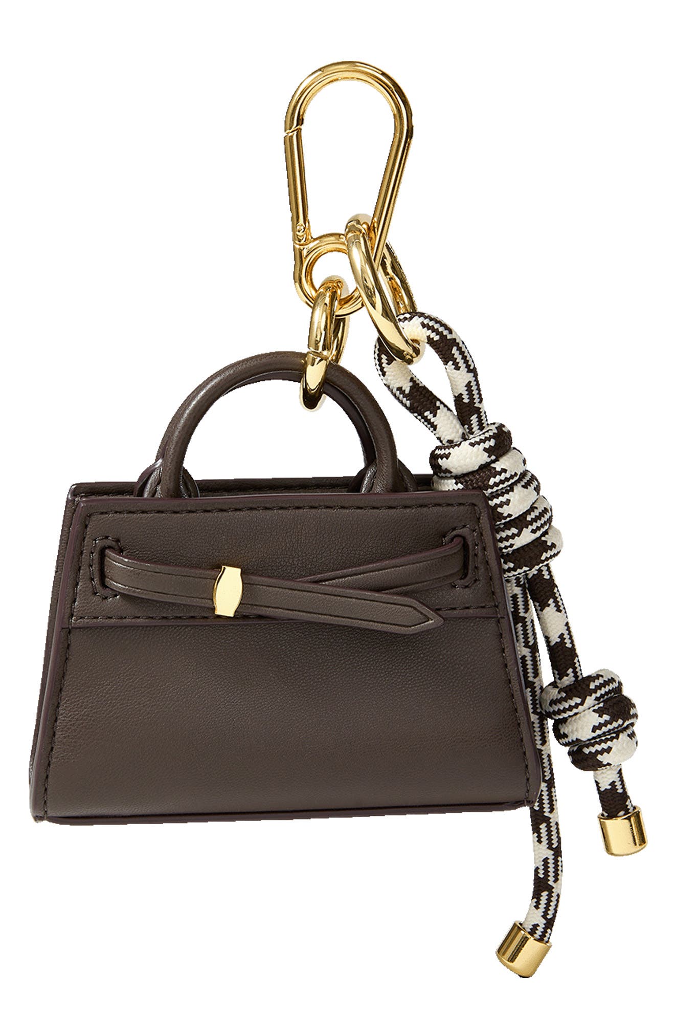Veronica Beard Dash Bag Charm, Main, color, Espresso Multi