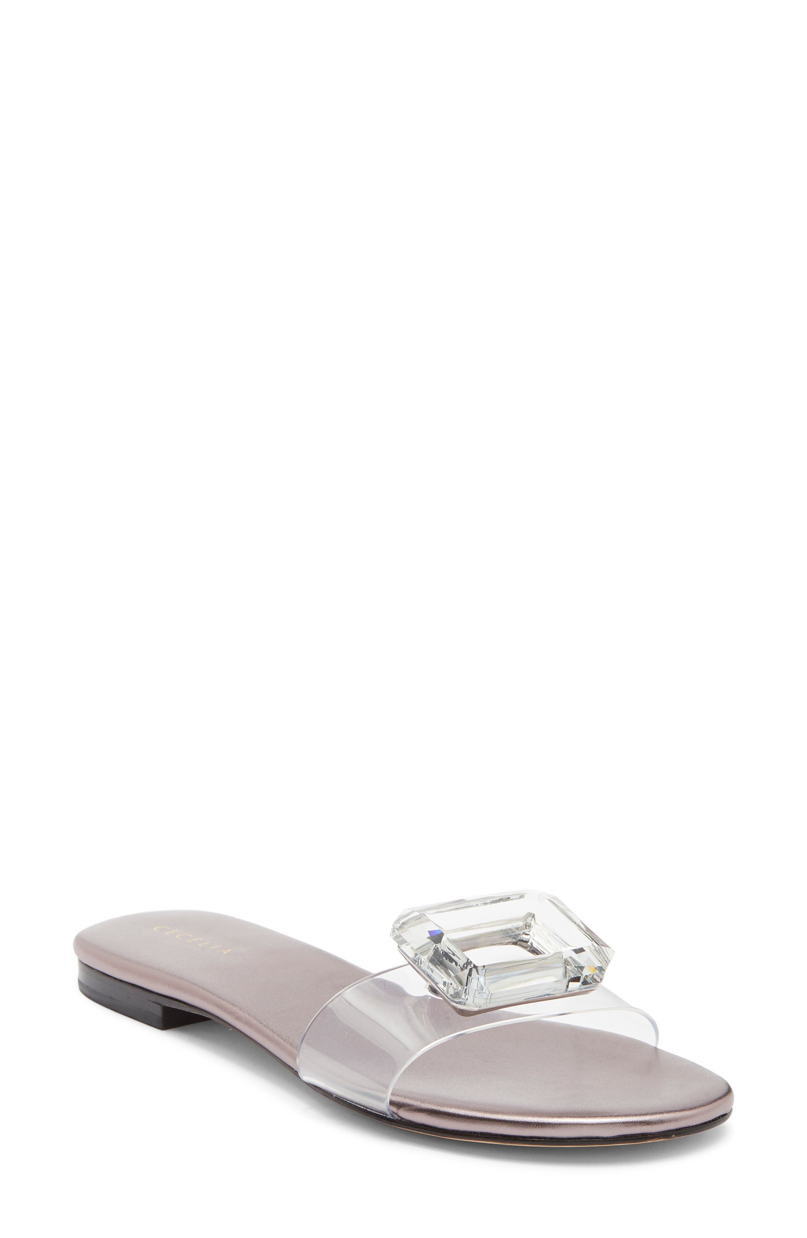 Cecelia New York Phillis Transparent Slide Sandal In Multi