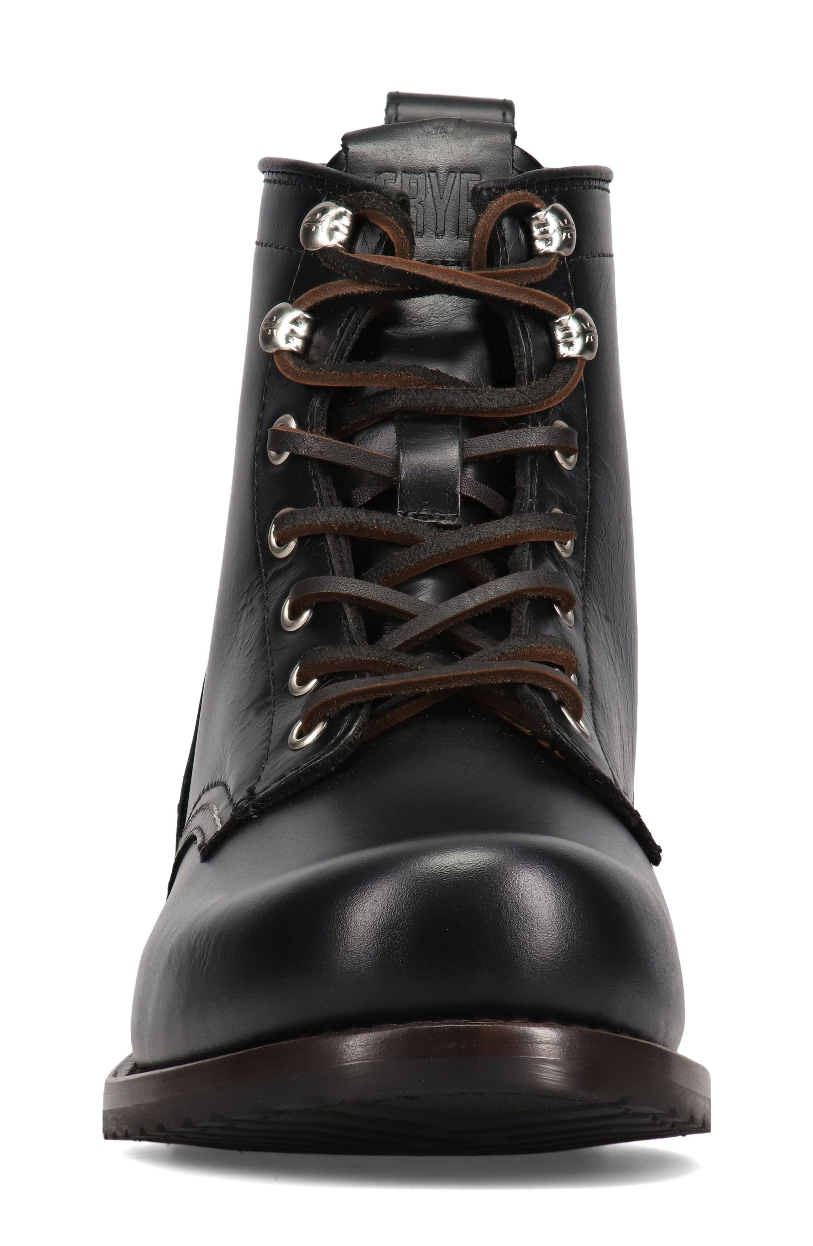 Frye Hudson Lace-Up Boot, Alternate, color, Black