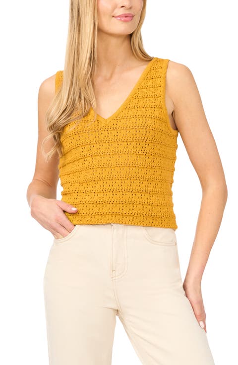 Openwork Sleeveless Sweater