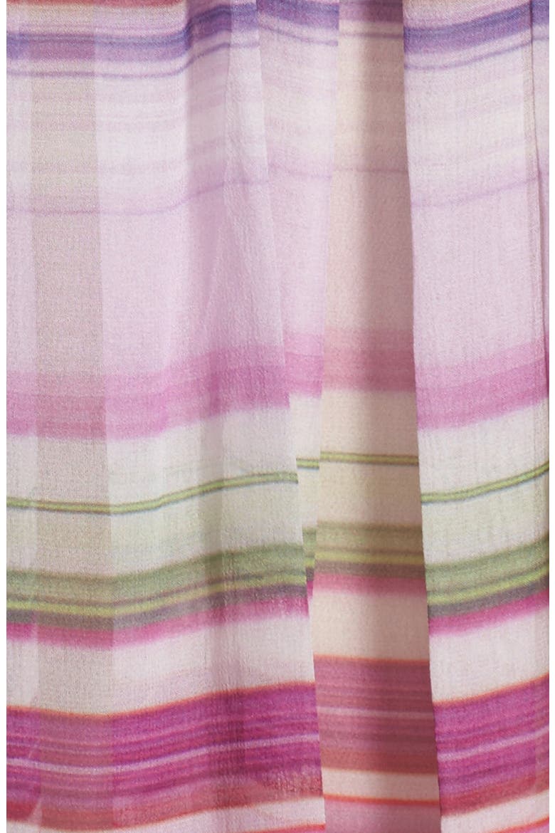 Belted Stripe Silk Maxi Dress, Alternate, color, GREEN MULTI