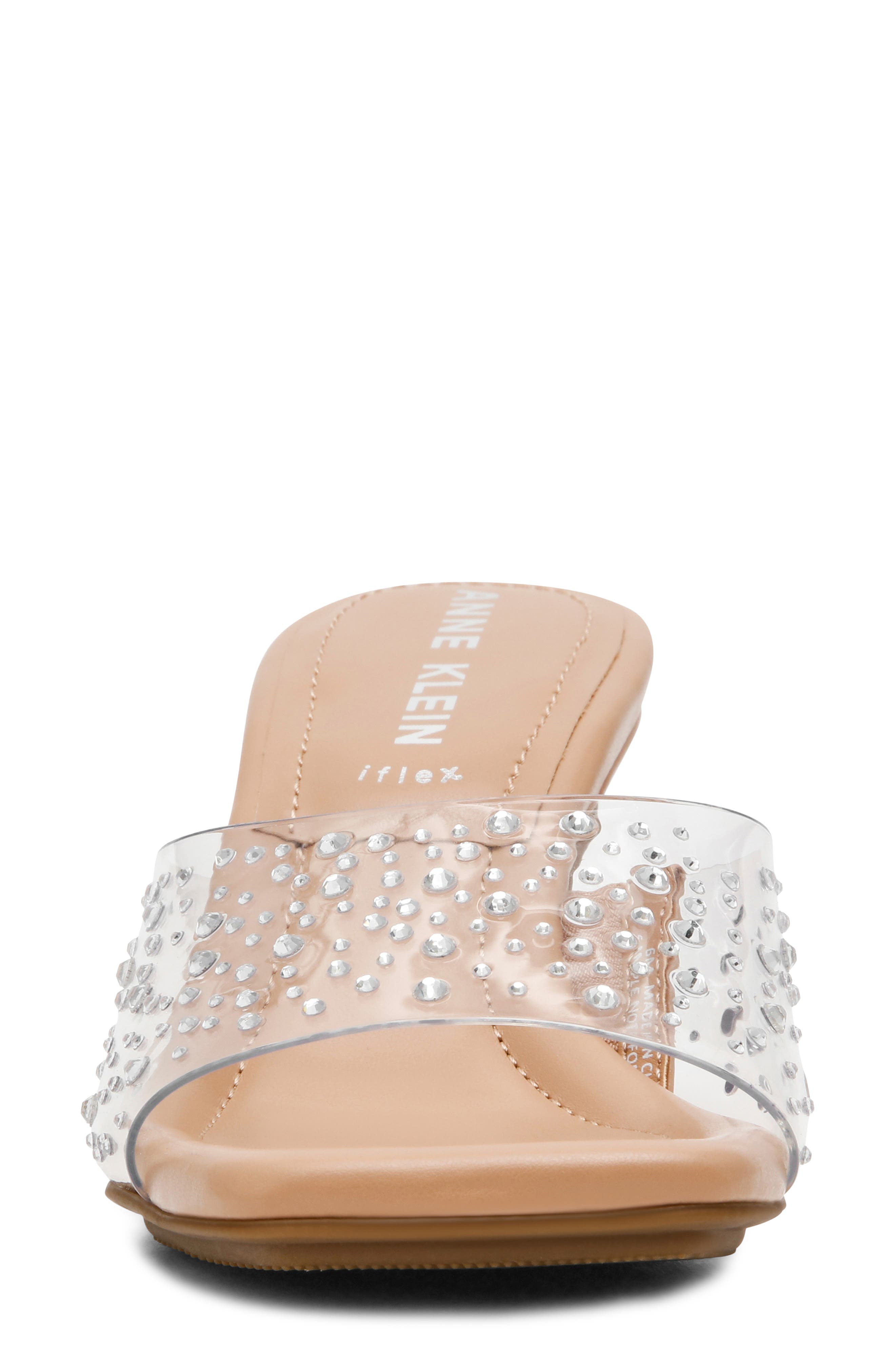 Jerilyn Crystal Embellished Clear Slide Sandal, Alternate, color, LUCITE