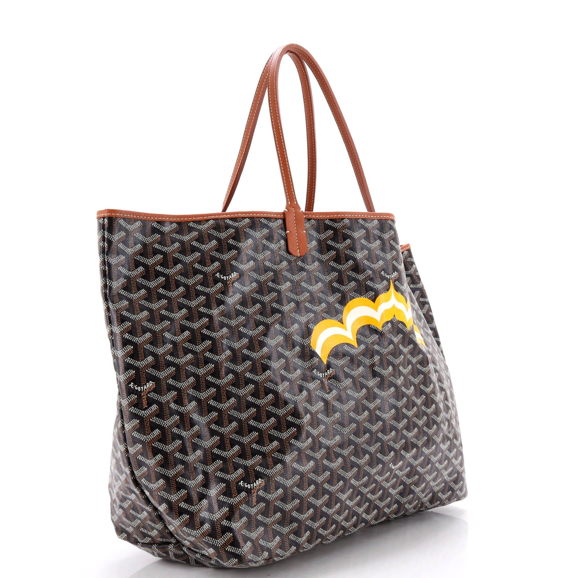 Saint Louis Tote Printed Coated Canvas GM, Alternate, color, Brown