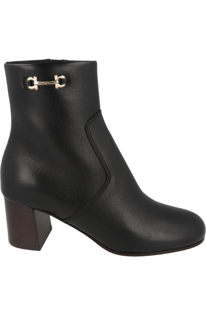 FERRAGAMO Oreste Leather Bootie, Alternate, color, Black Black