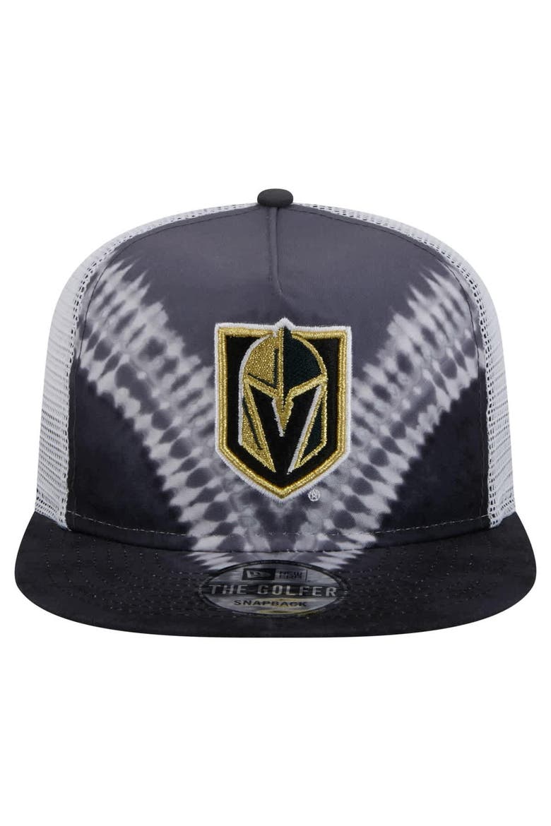 Men's New Era  Black/Gray Vegas Golden Knights Throwback V-Dye Adjustable Golfer Hat, Alternate, color, Black