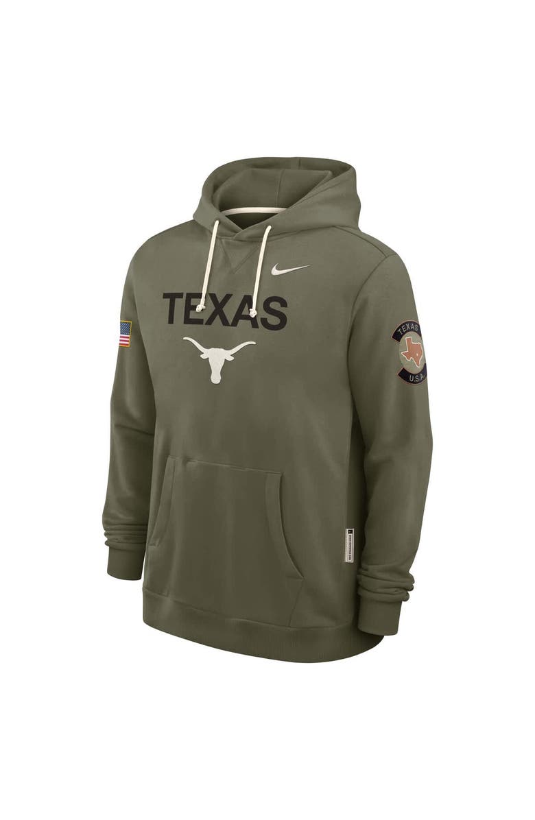 Nike Men's Nike Olive Texas Longhorns 2025 Military Appreciation Dri-FIT Hoodie, Alternate, color, Olive