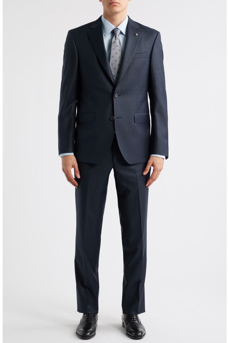 Stacey Trim Fit Solid Navy Stretch Super 110s Suit (Men) | Nordstrom
