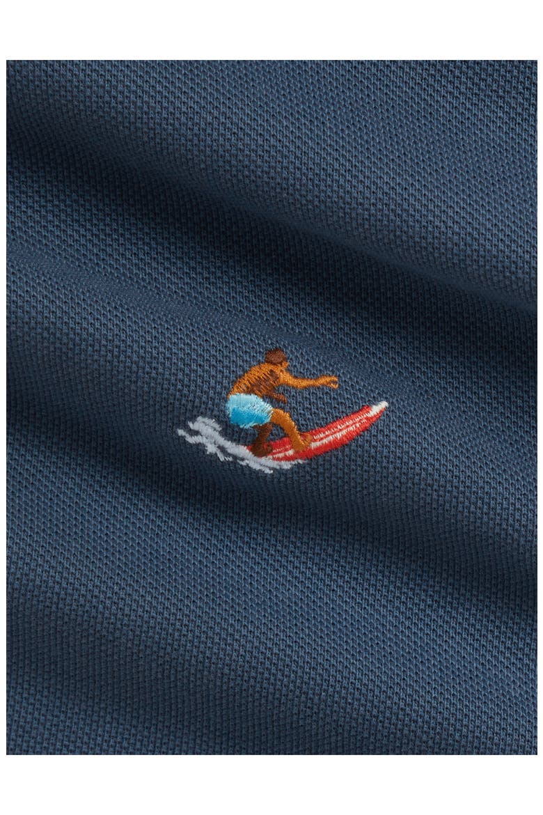 Surf Embroidered Polo Romper, Alternate, color, CLANCY BLUE