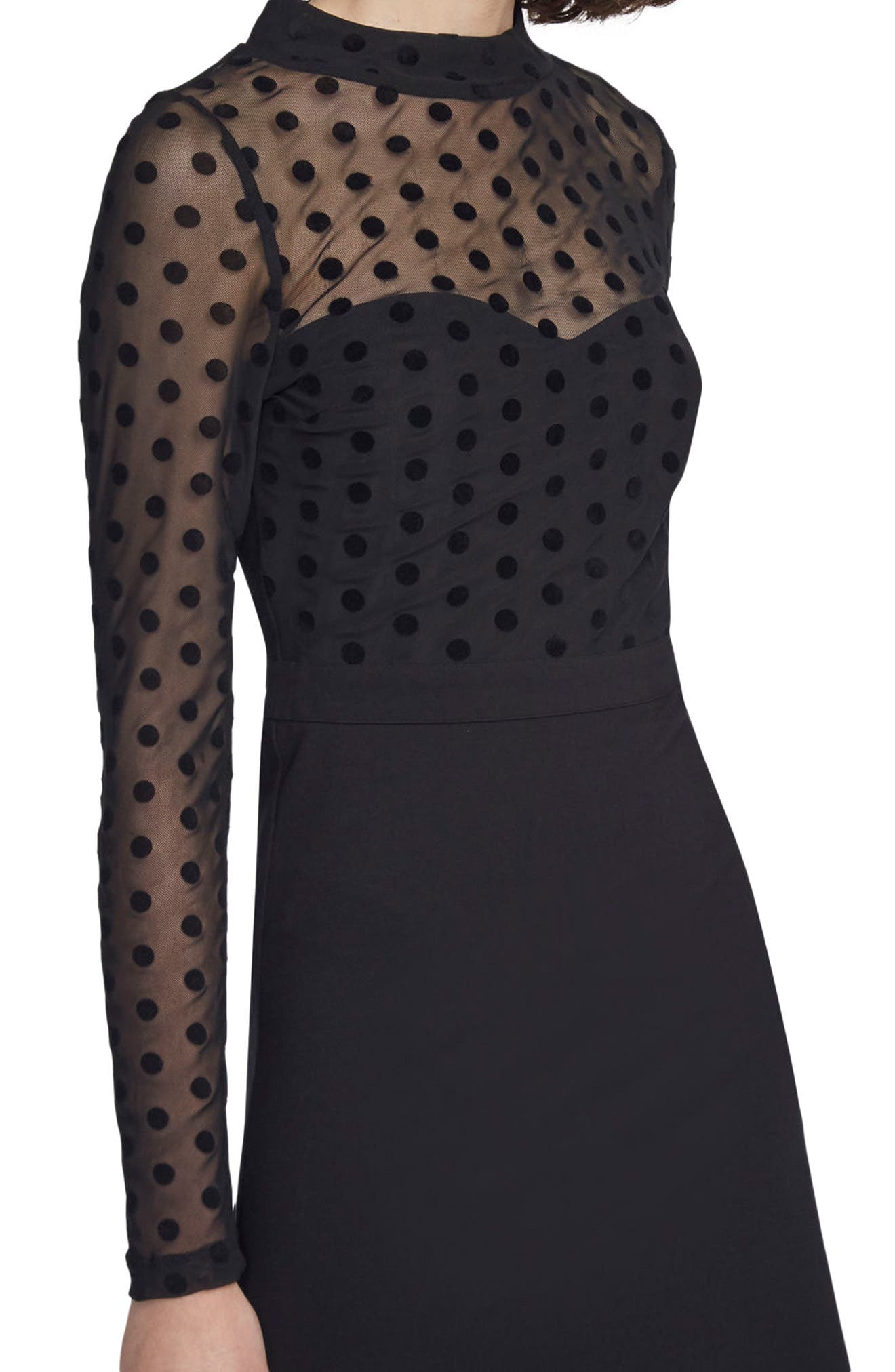 French Connection Mesh & Jersey Sheath Dress (Women) | Nordstrom