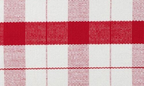 Design Imports Tinsel Plaid Fringe Set Of 4 Placemats In Red