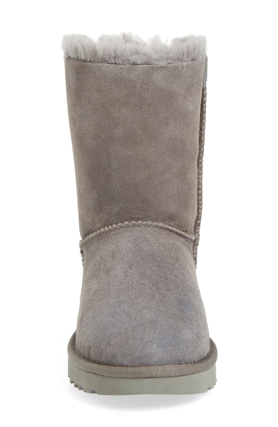 Bailey Bow II Genuine Shearling Boot, Alternate, color, GREY SUEDE