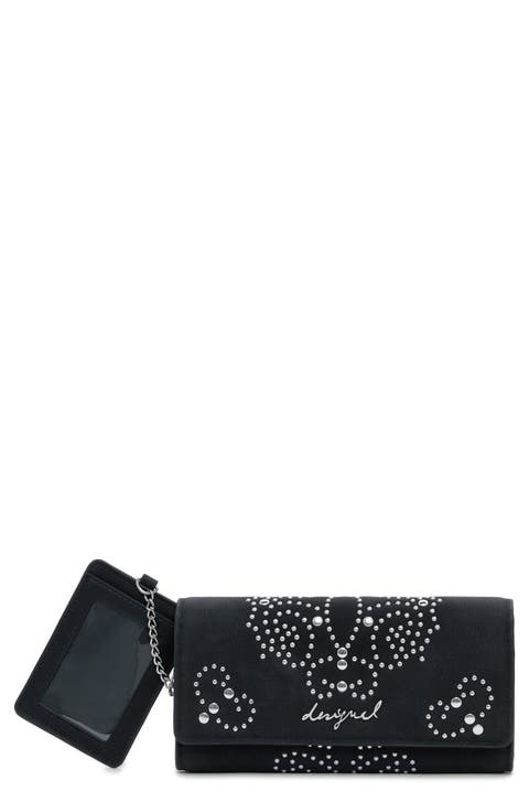 Studded Faux Leather Wallet