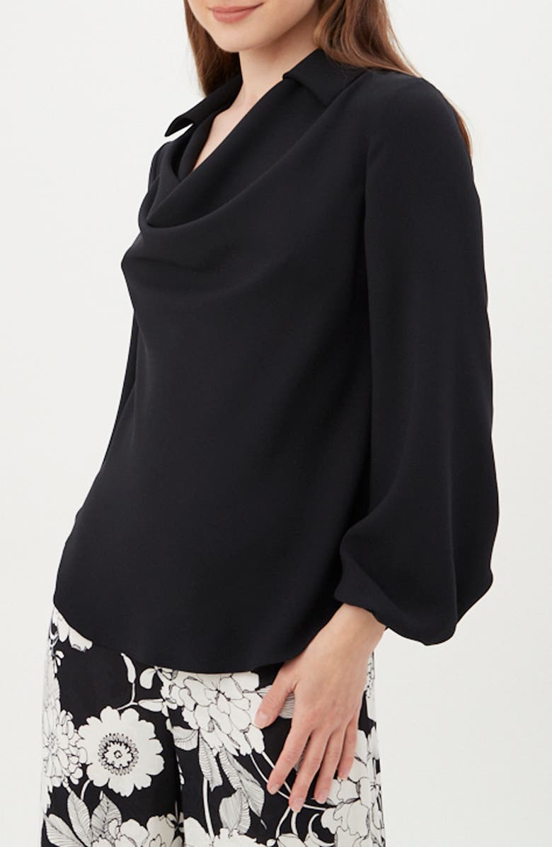 Trina Turk Tanoshi Cowl Neck Top, Alternate, color, 