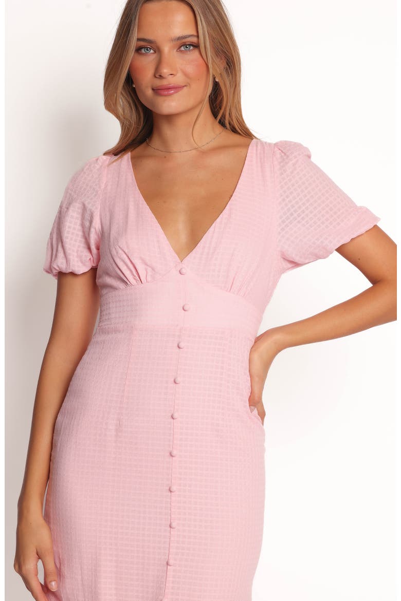 Seraphina Puff Sleeve Midi Dress, Alternate, color, PINK