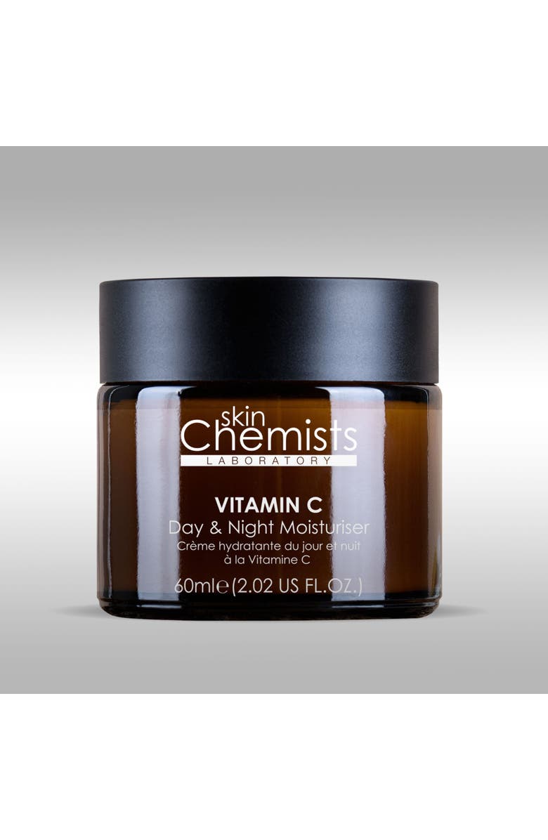SKINCHEMISTS Vitamin C Brightening Day & Night Moisturiser for Hydration & Radiance 60ml, Main, color, White